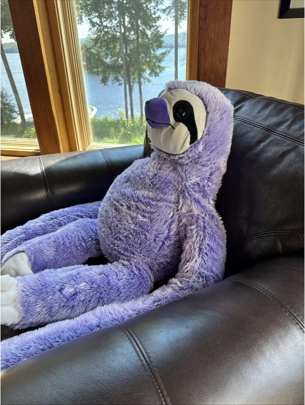 Extra Large Purple hanging sloth plush 'Monkey on your Neck' Toys 43” EUC